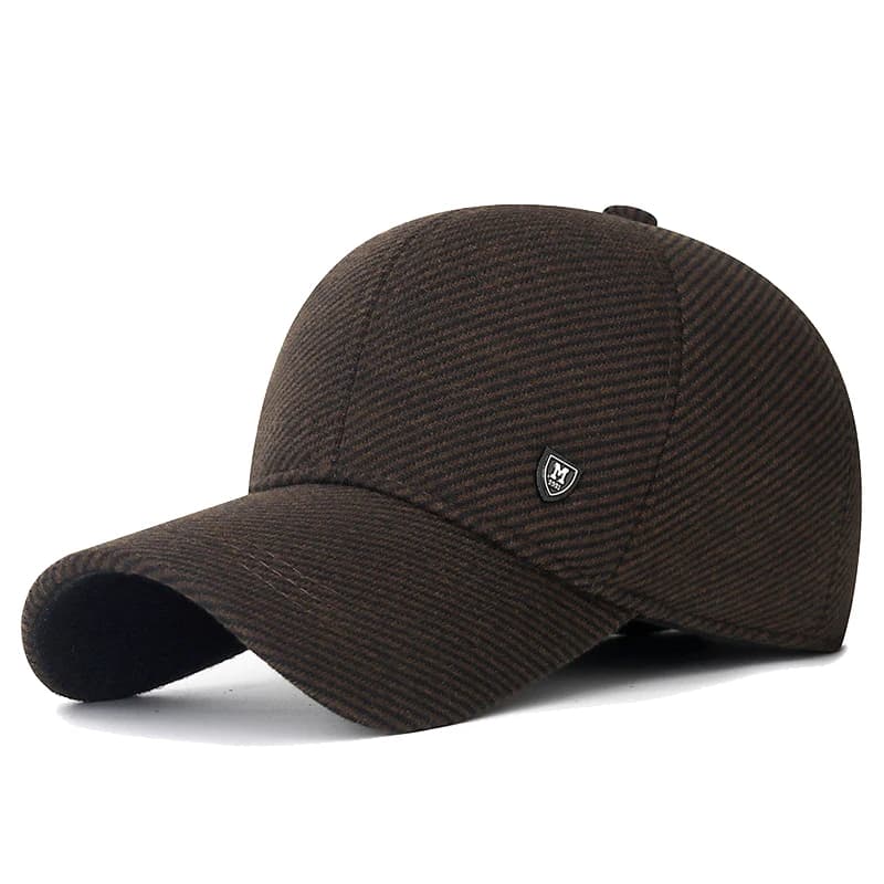 Casquette hiver pêche avec rabats oreilles - Homme ajustable marche course extérieur