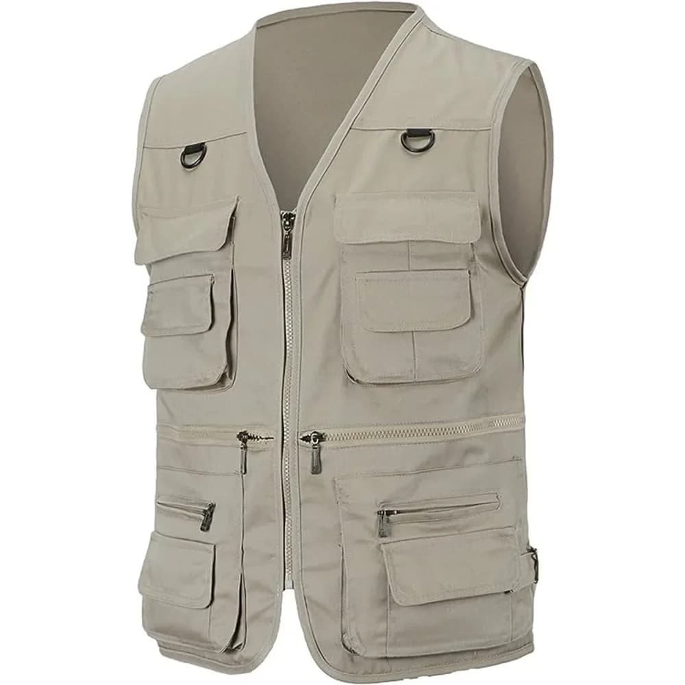 Veste de pêche homme multi-poches respirante - Veste légère chasse randonnée - Veste de sport outdoor simple
