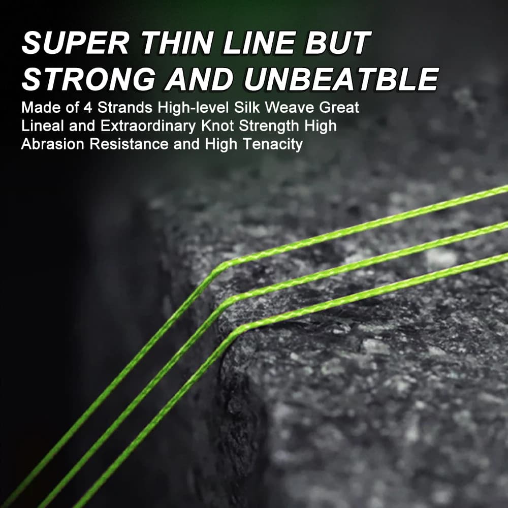 Ligne MIFINE Devil's Wire 150M 4X tressée fine et solide pour pêche légère perche, black bass, truite