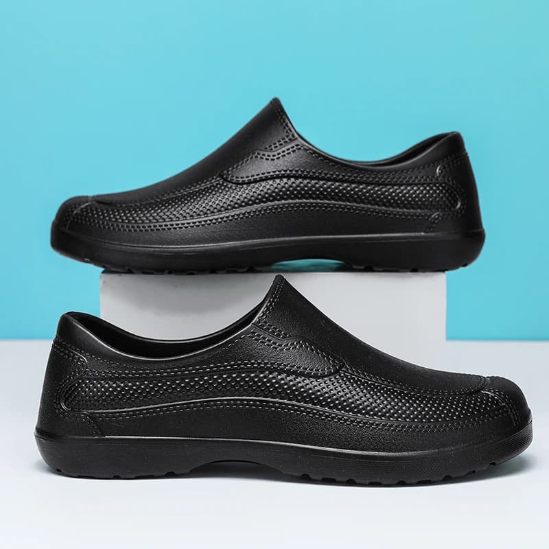 Chaussures de pêche étanches alimentaires en stock, bottes de sécurité travail extérieur ultra-légères antidérapantes