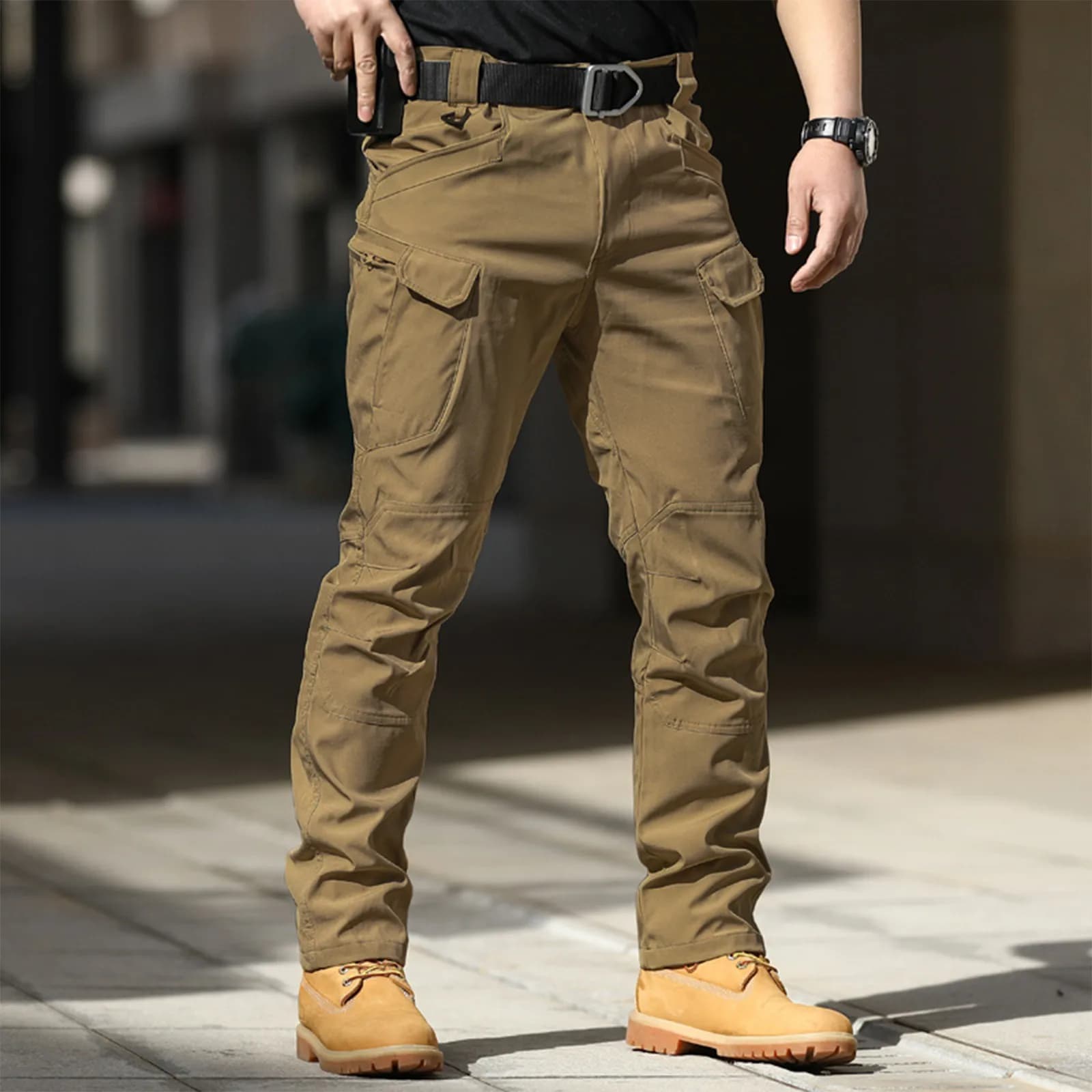 Pantalon cargo classique homme - Multi-poches - Pêche randonnée camping tous terrains polyvalent