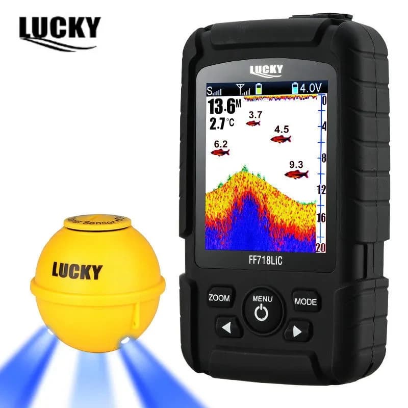 Détecteur poissons sans fil Lucky FF718LIC-WLA sonar 45m/147 pieds échosondeur pêche mer lac rivière