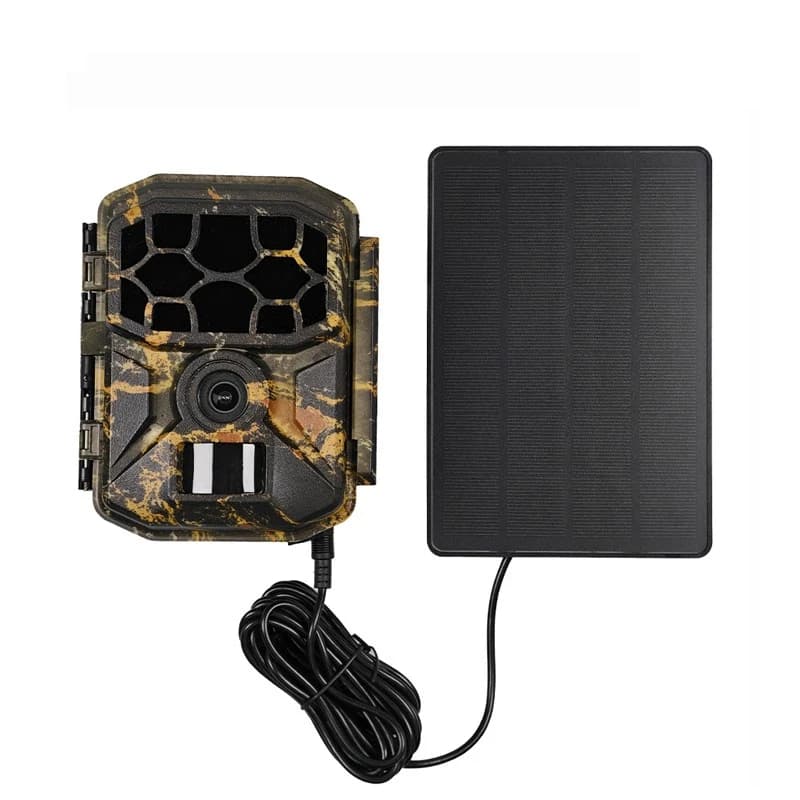 Nouvelle caméra trail WiFi solaire 8K 60MP avec prise EU détection PIR automatique et alarme