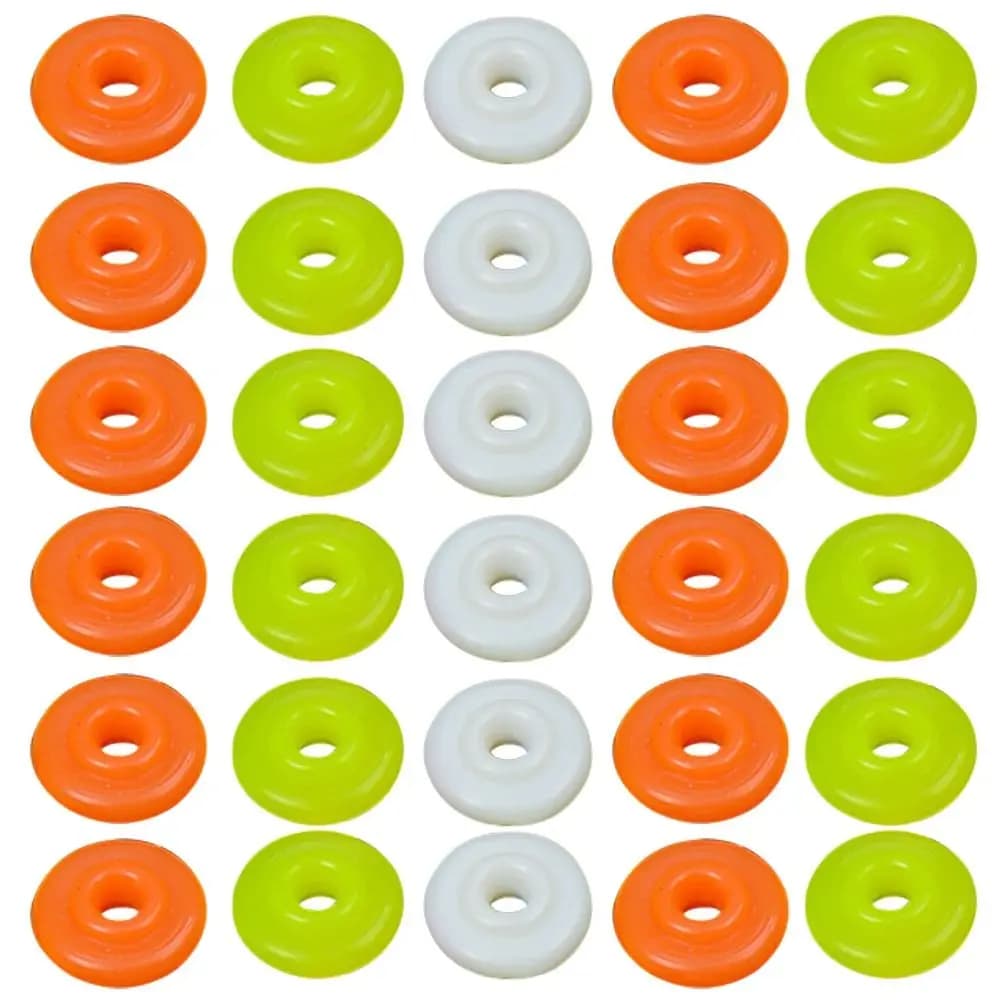 100 perles stopper demi-rondes pour pêche en mer - Beads flottants rouges 3/4mm accessoires