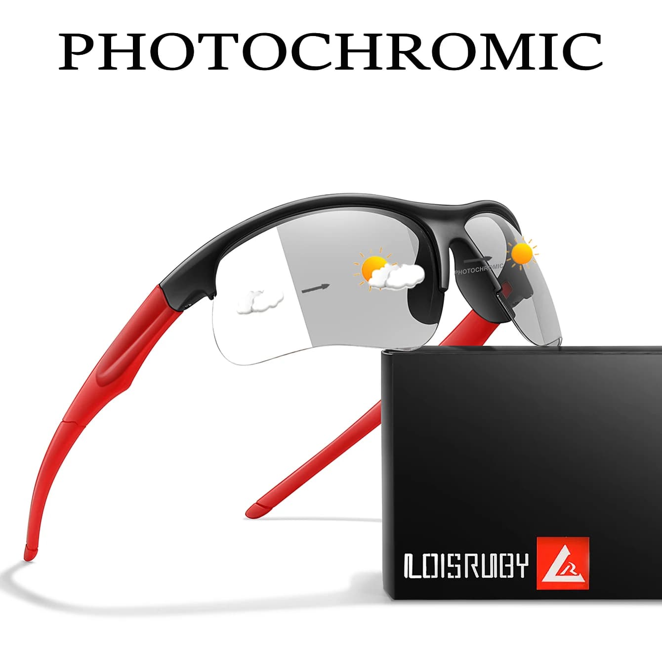 Lunettes de soleil photochromiques tendance pour pêche - Sport vélo MTB et running