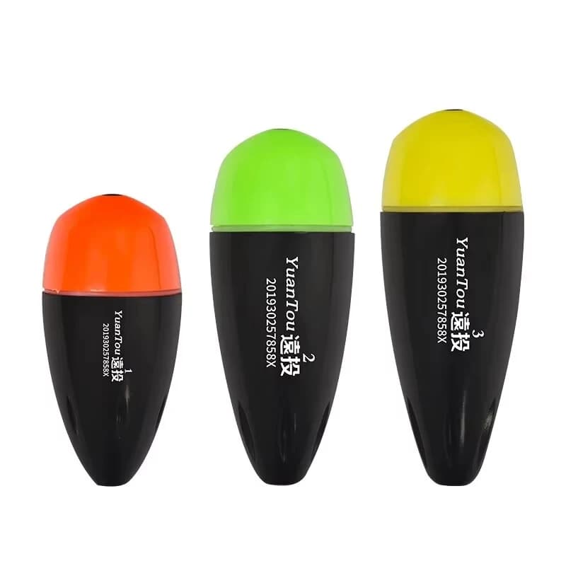 Lot de flotteurs lumineux électroniques étanches pêche nuit réglables haute sensibilité vert et rouge