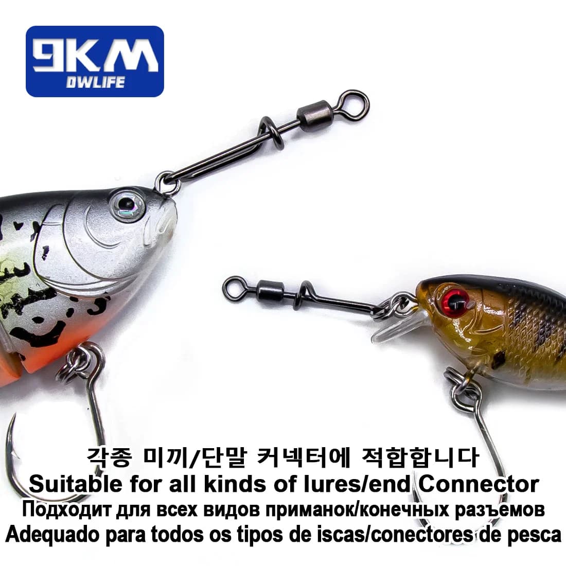 Émerillons mousquetons acier inoxydable 25-100 pièces - Pêche côtière et eau salée accessoires