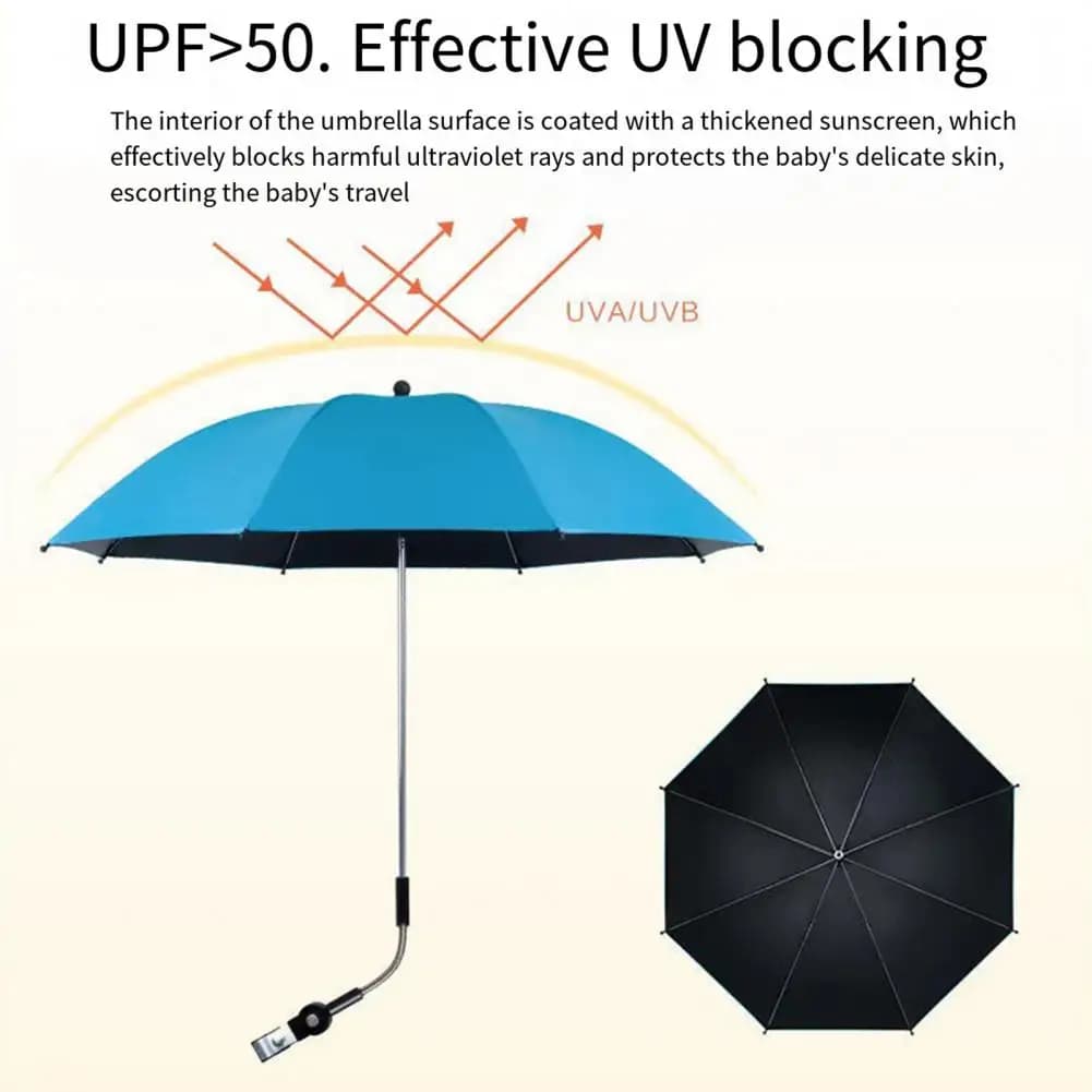 Parapluie de chaise avec pince ajustable - Protection UV portable pour camping pêche jardin