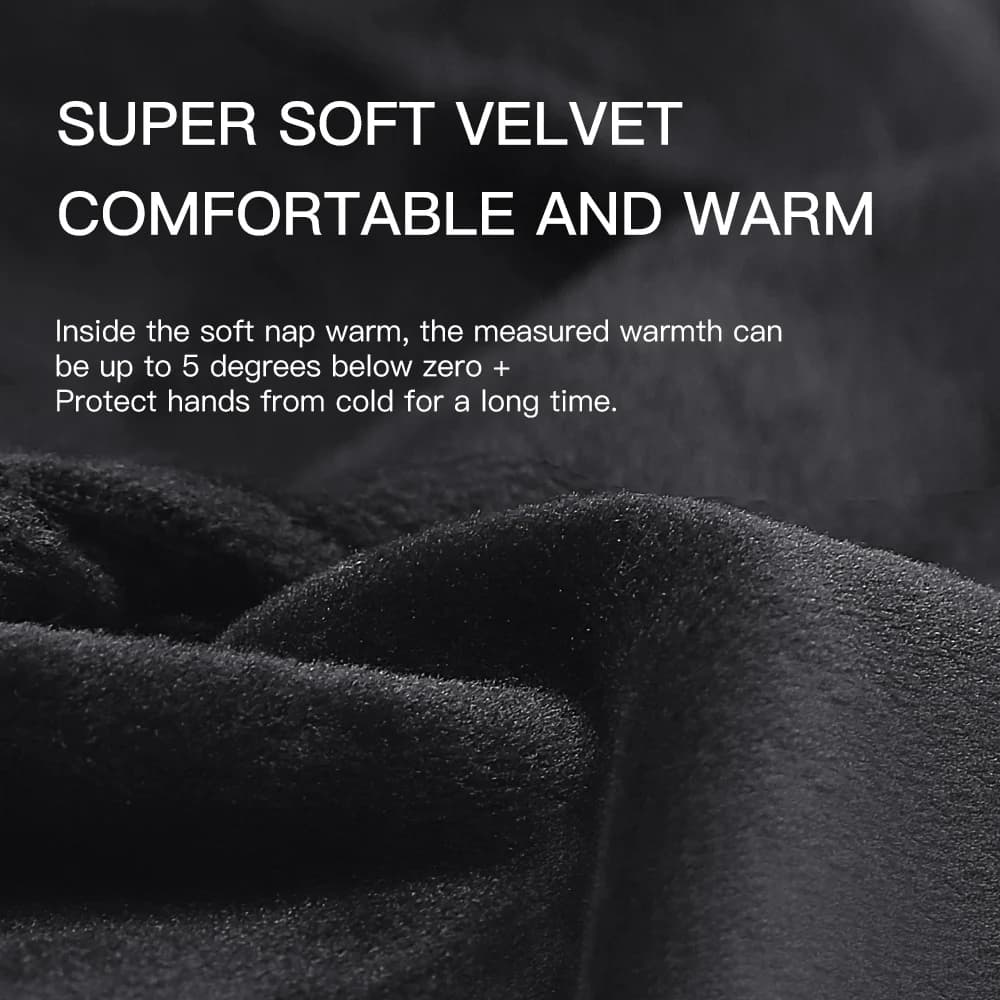 Gants vélo hiver homme étanches - Gants sports neige touchscreen windstop waterproof pour cyclisme hivernal
