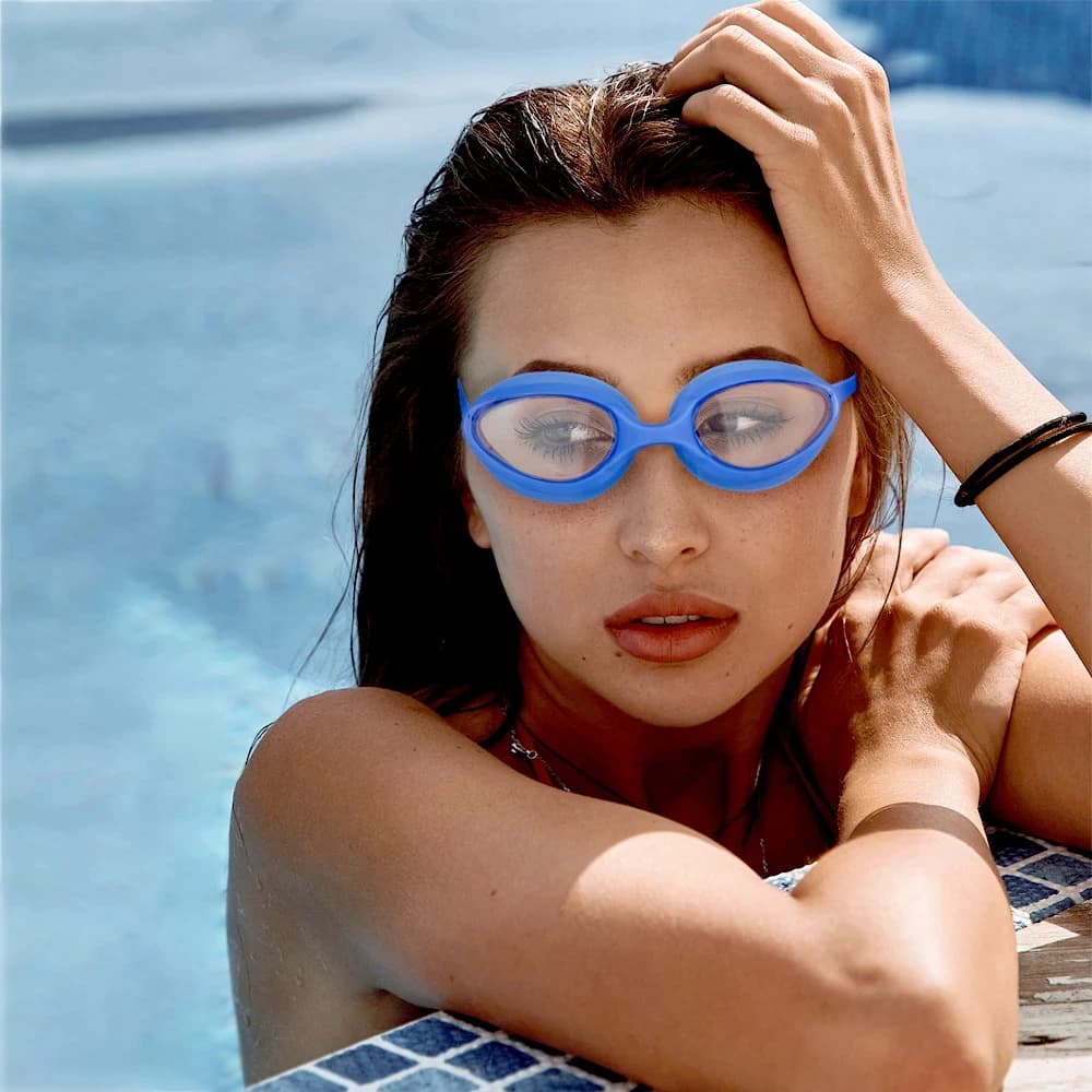 Lunettes de natation professionnelles anti-buée - Étanches en silicone pour entraînement piscine et compétition