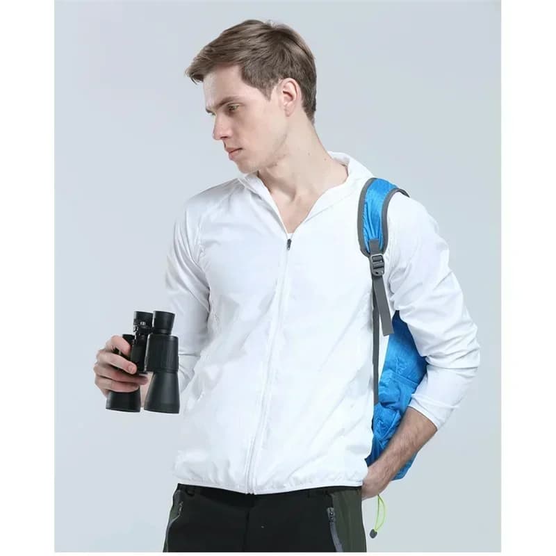 Veste pluie camping imperméable homme femme pêche chasse séchage rapide protection sol poches