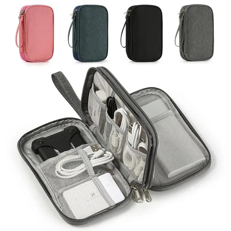 Boîte à trésor rangement produits numériques portable voyage avec organisateur câbles USB chargeurs écouteurs