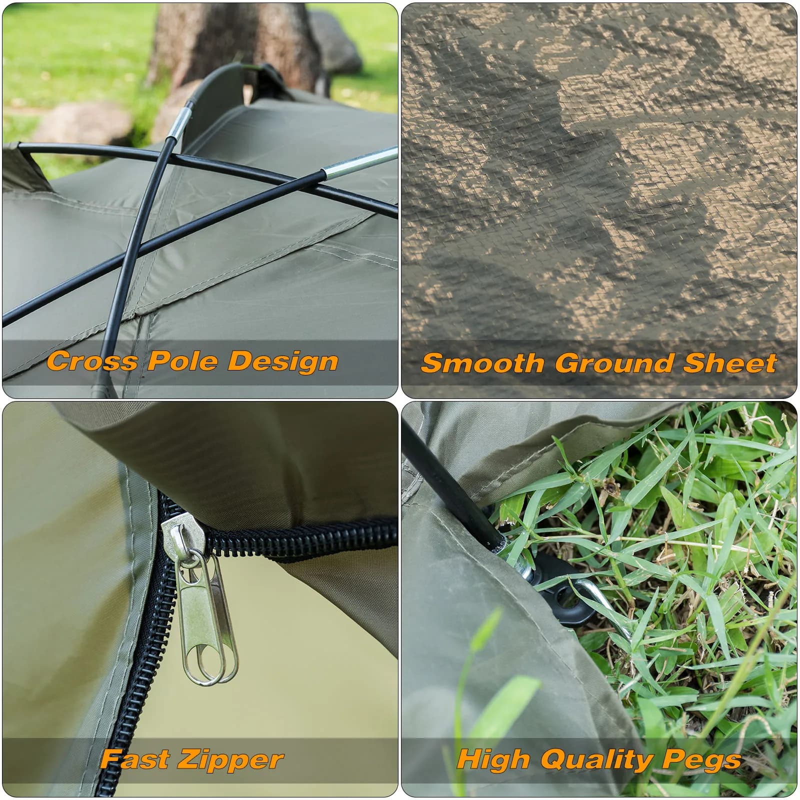Tente bivouac pêche carpe 1-2 personnes - Abri ultraléger imperméable pour chasse et aventure