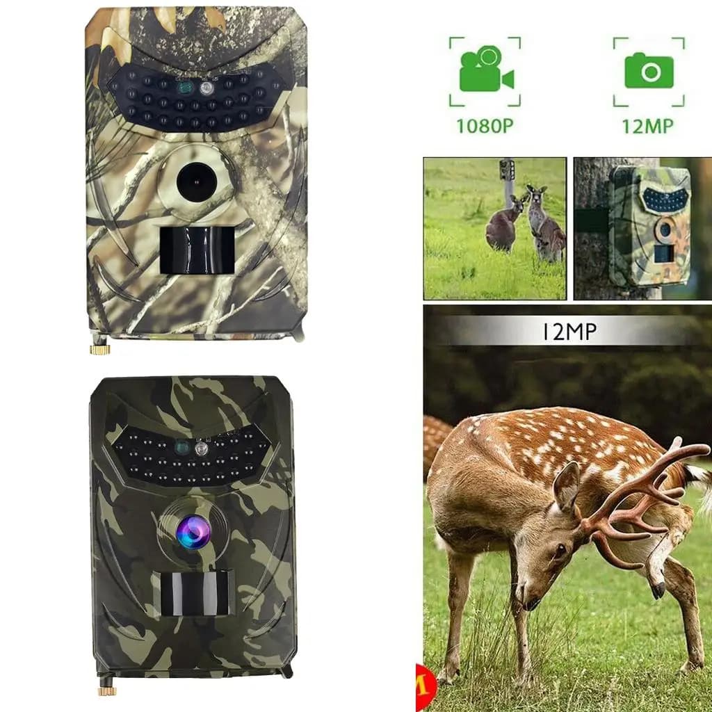 Caméra faune 12MP 1080P infrarouge étanche pour surveillance chasse et observation naturaliste