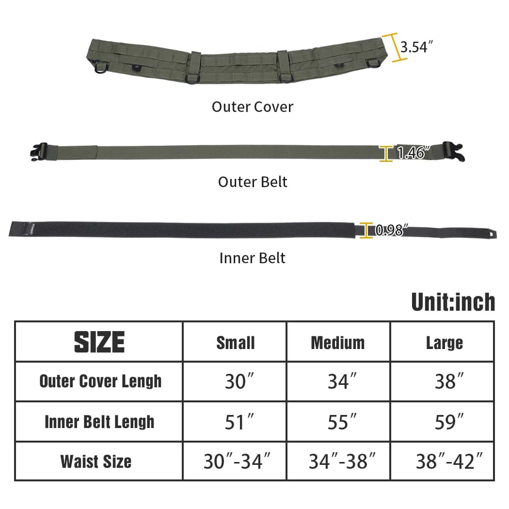Ceinture tactique modulaire IDOGEAR set intérieur/extérieur - Équipement pêche combat réglable 3424