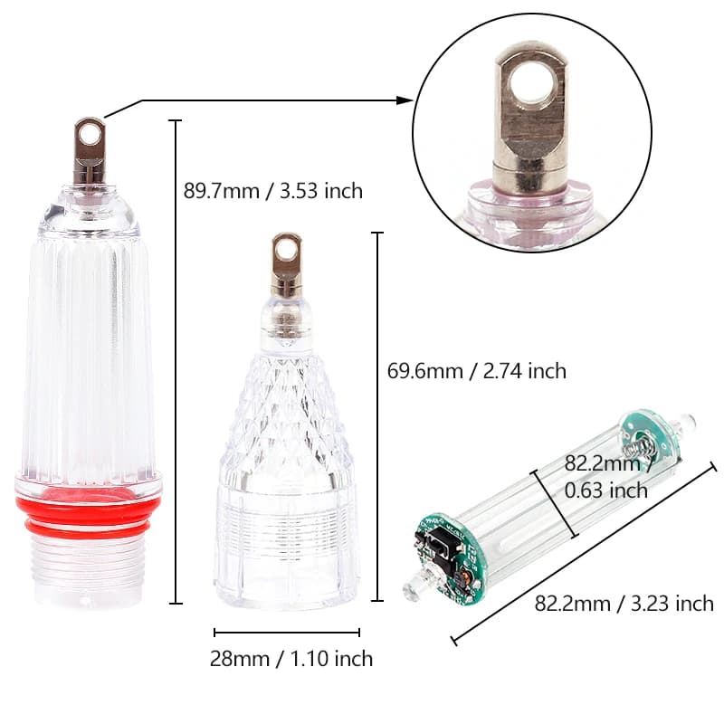 Lampe de pêche LED étanche double lumière - Attire les poissons pour pêche nocturne en mer