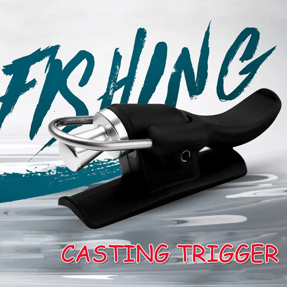 Déclencheur lancer canne mer - Accessoire pêche protection doigts - Tackle pêche surfcasting