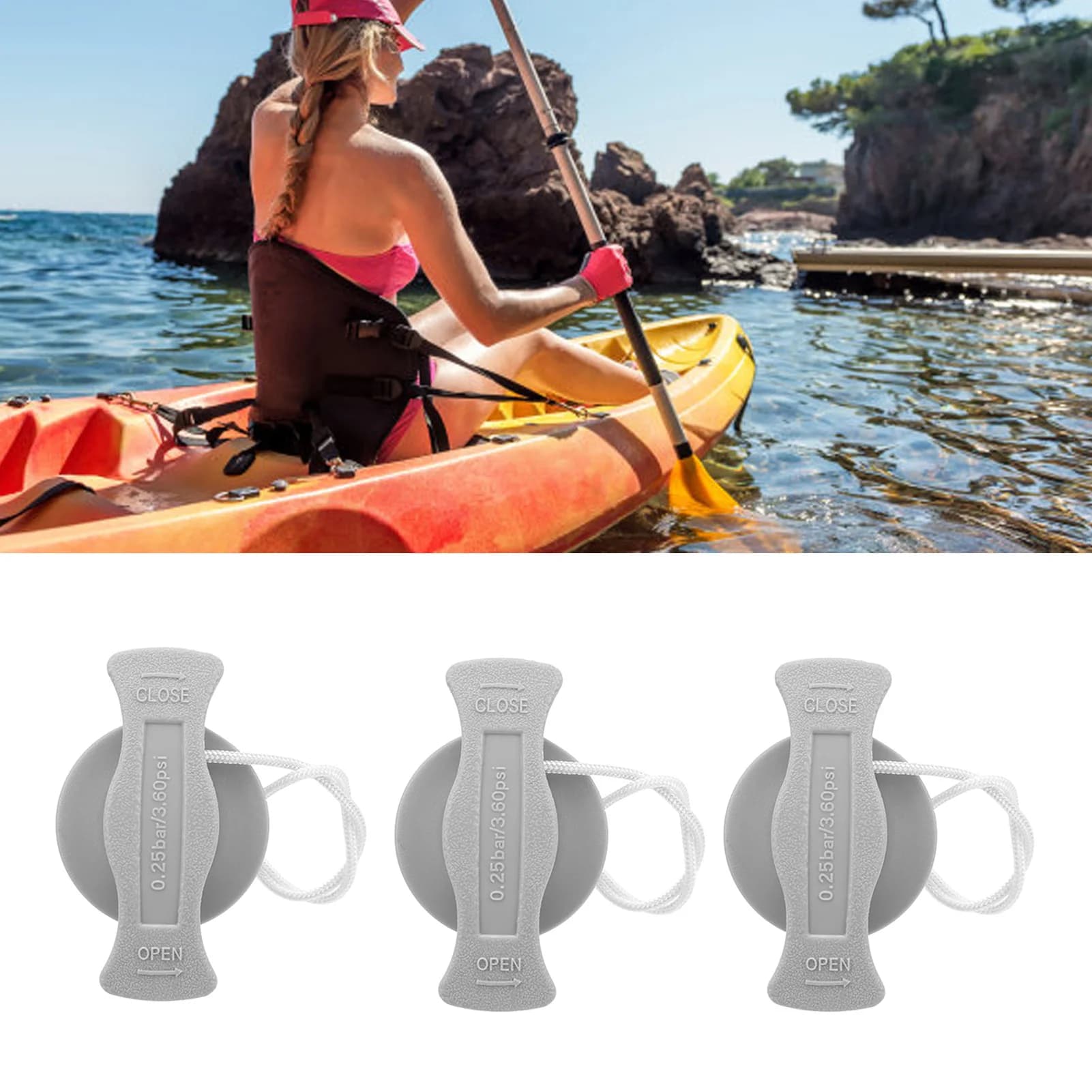 Valve de bateau gonflable 8 dents PVC étanche - remplacement professionnel pour kayak et dinghy