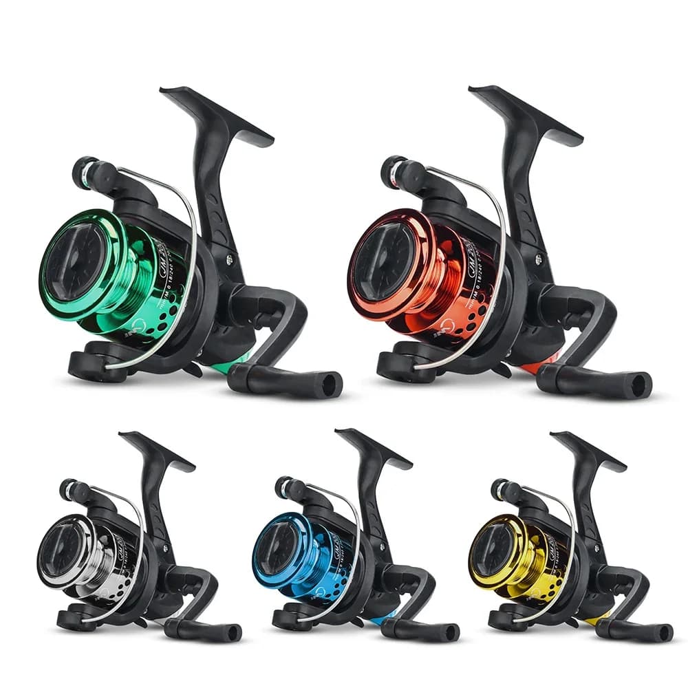 Moulinet spinning plastique 5.2:1 pour pêche au leurre traine légère roue libre casting