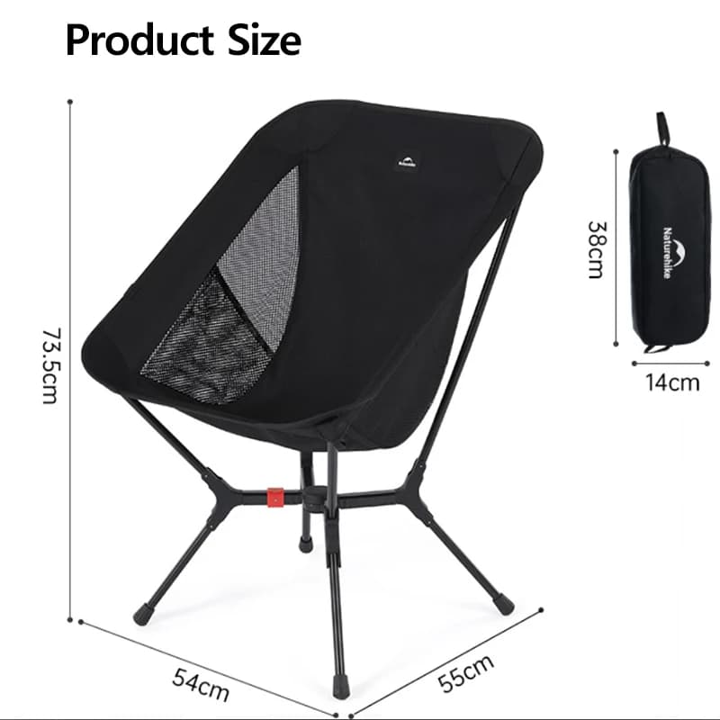 Chaise de pêche pliante automatique Naturehike - ouverture facile et capacité 200kg