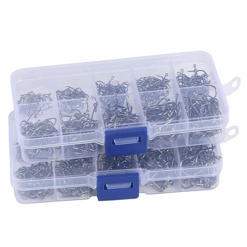 Hameçons circle 3#-12# acier carbone forte - Lot 50-1600 pièces pour pêche sportive