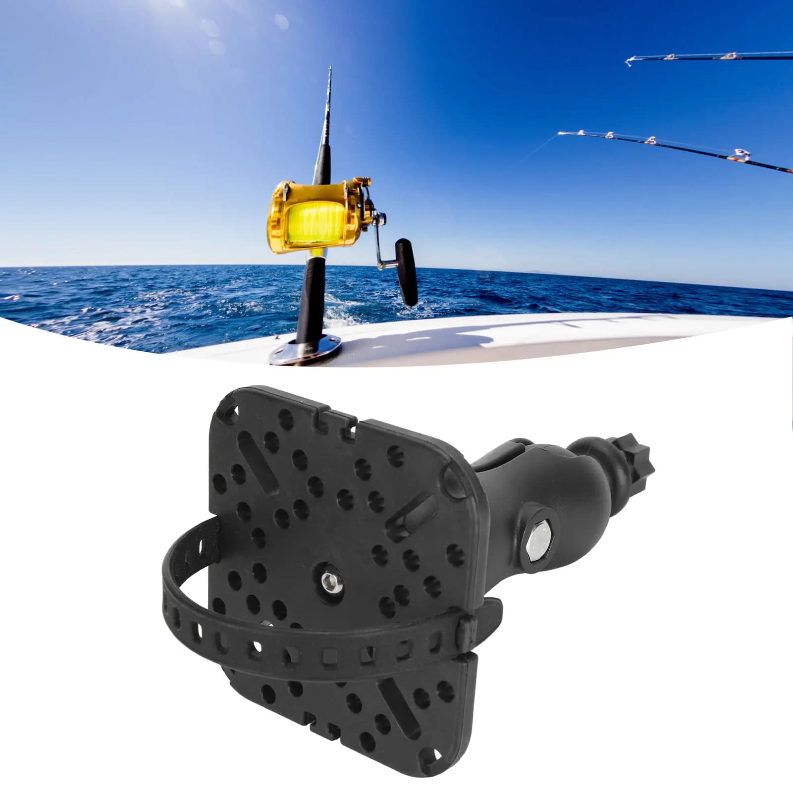 Support universel pour fishfinder - Support en nylon et acier inoxydable pour 721xs et Plus 5cv