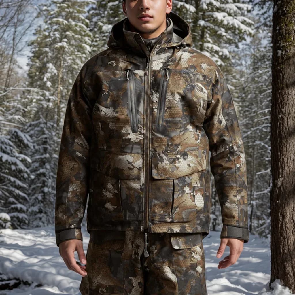 Veste camouflage pêche hiver homme Hudson - Imperméable isolée chasse extérieur - Protection thermique camouflage