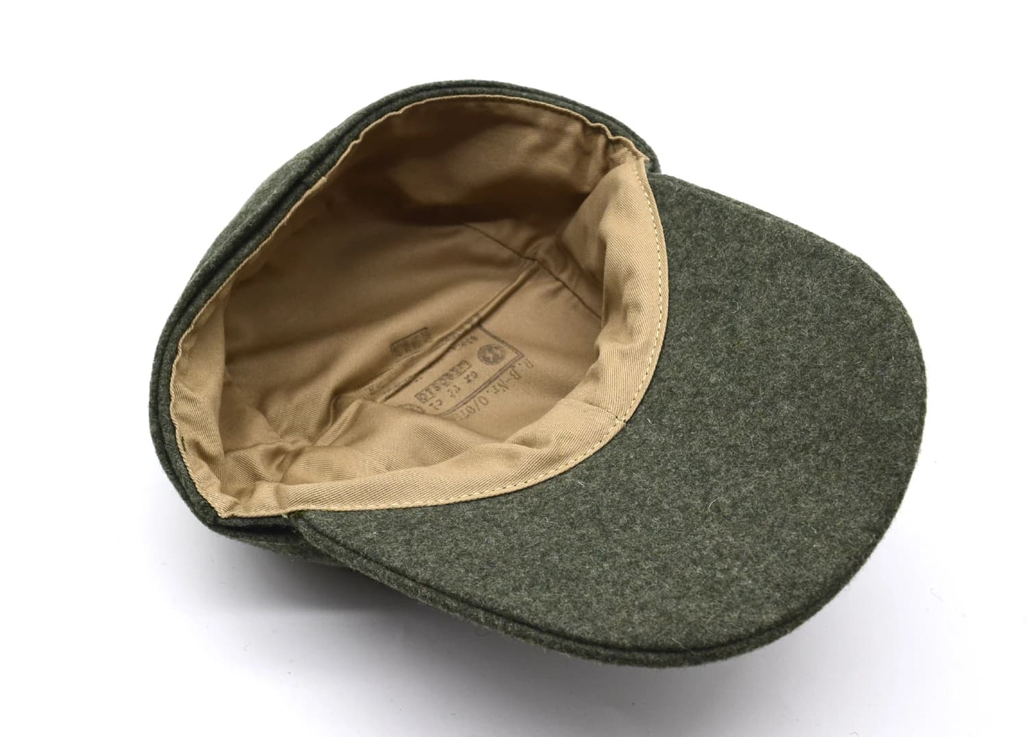 Casquette militaire allemande M43 officier laine pêche reenactment vert field panzer authentique