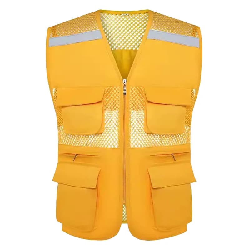 Veste de pêche grande taille sans manches multi-poches pour camping et sports outdoor été