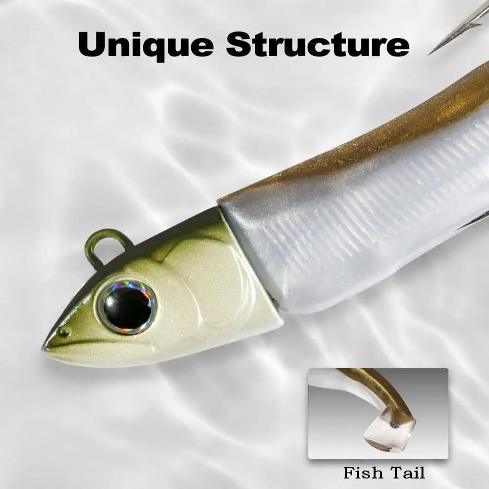 Leurre souple minnow Hunthouse Barre T. 7g-120g - Easy Shiner appât jig pour bass brochet pêche leurres souples