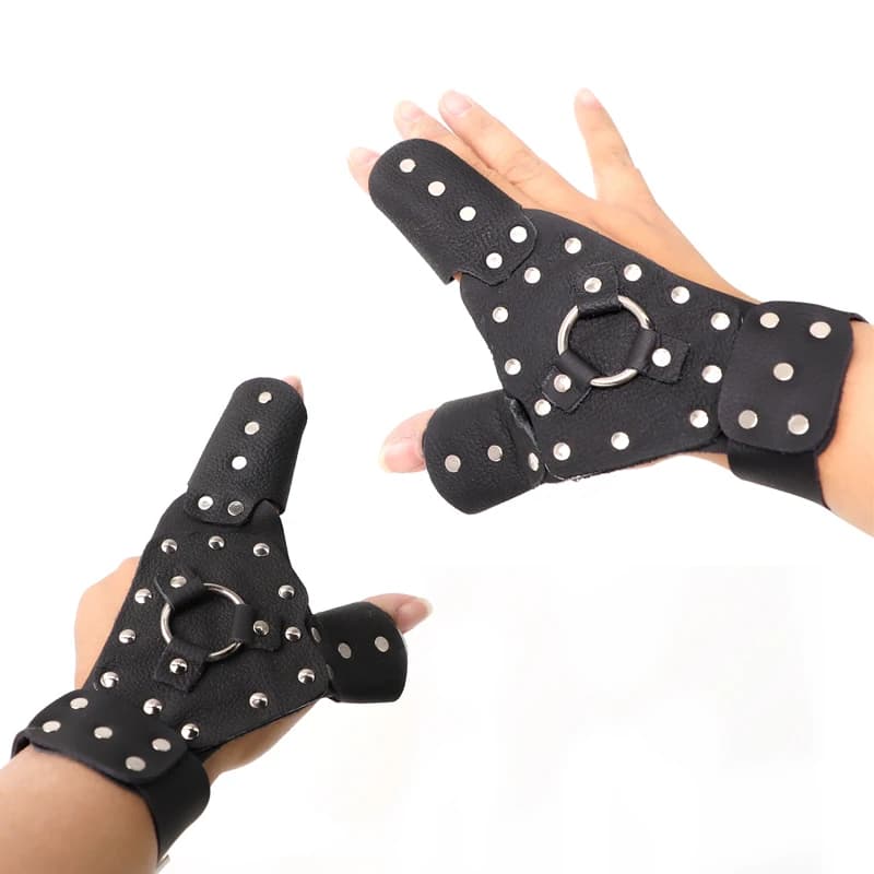 Gants de protection main gauche droite fronde catapulte - Tir chasse pêche arc accessoires flèches