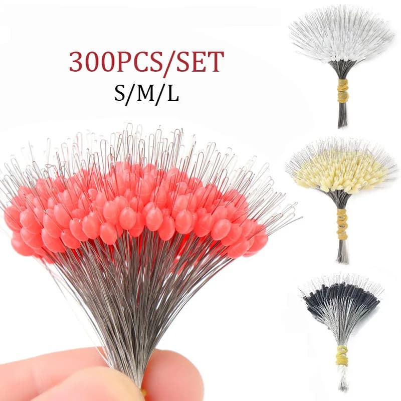 300 perles ovales en silicone anti-dérive pour flotteurs et lignes de pêche professionnelle