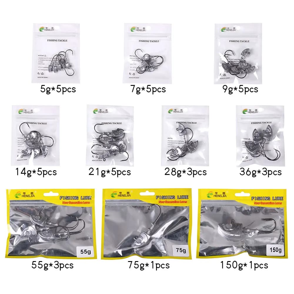 Big Jig Head Long Hook Heavy Triangle Head pour leurres souples et vers - Hameçon pêche robuste