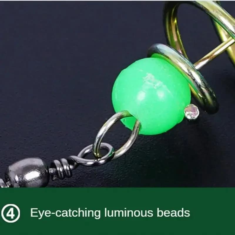 Filet de pêche en cuivre avec perles lumineuses pour poissons de mer et bancs de sable