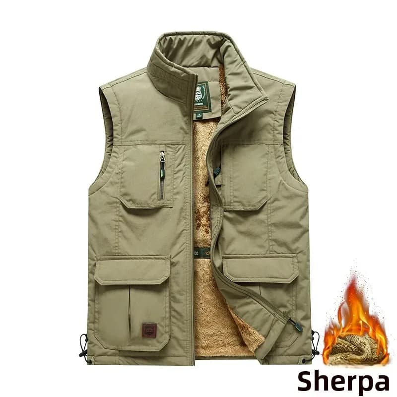 Veste de pêche chaude hiver polaire homme à multiples poches séchage rapide loose fit