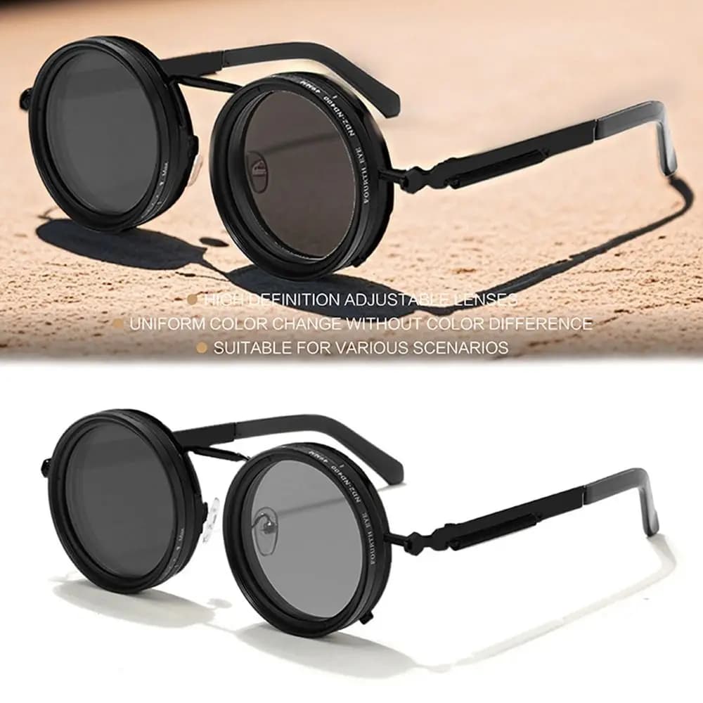 Lunettes de pêche polarisées ND2-400 ajustables 9 niveaux - Filtre dimmable UV400 pour conduite et pêche