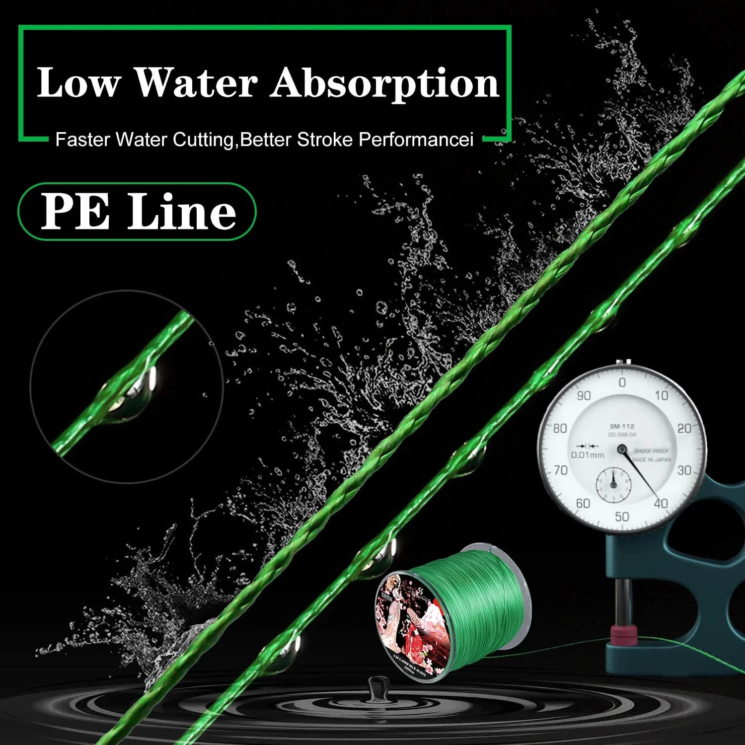 Ligne de pêche Sougayilang X8 Multifilament PE Japonais 22-88LB pour Brochet Sandre Carpe