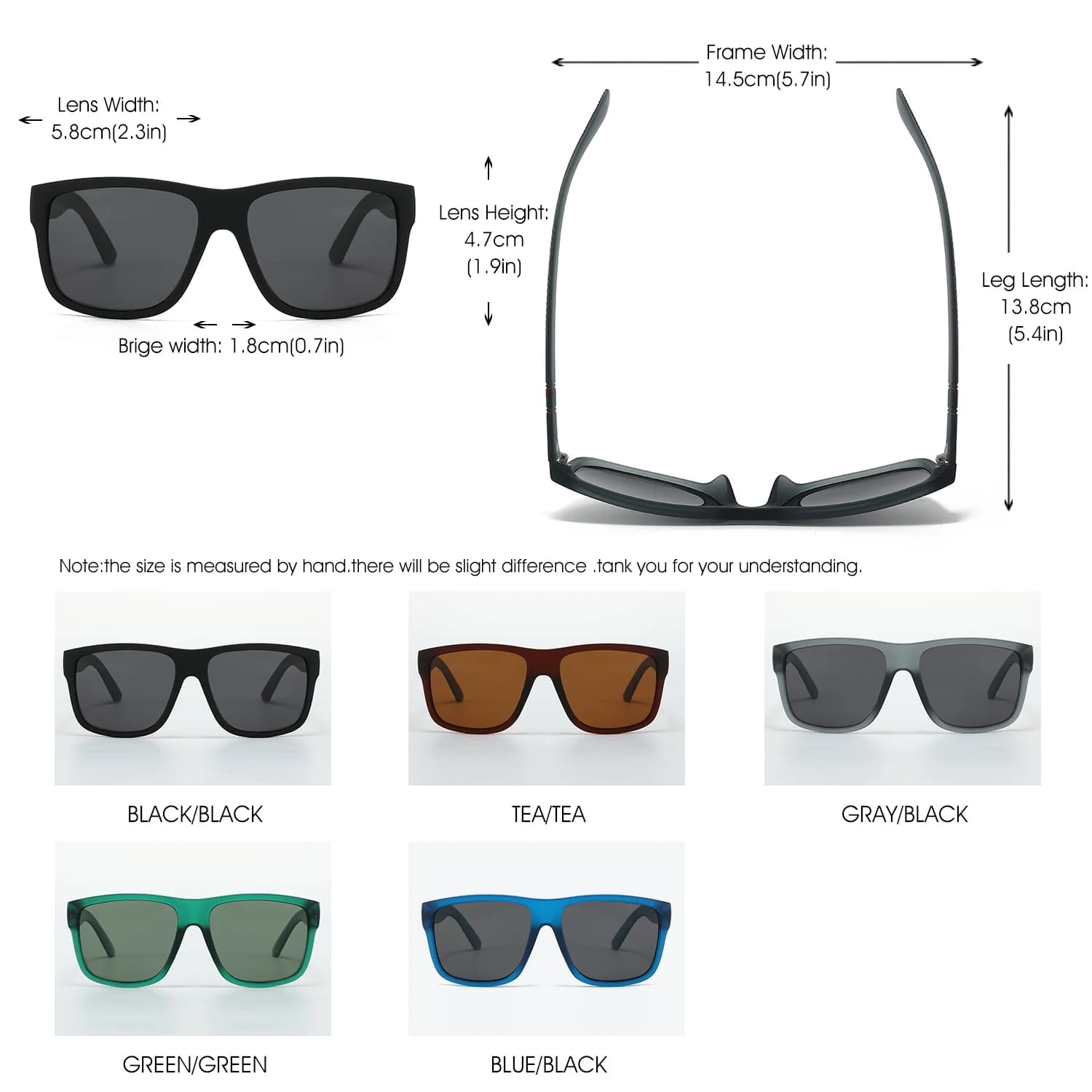 Lunettes de soleil polarisées surdimensionnées vintage - Luxe UV400 pour conduite, pêche et voyage