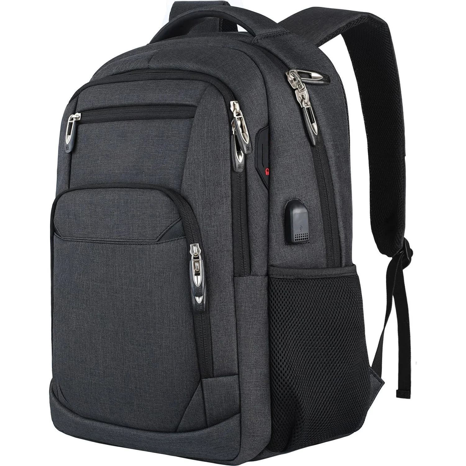 Sac à dos homme noir ergonomique grand volume - Sac photo randonnée étanche ordinateur montagne