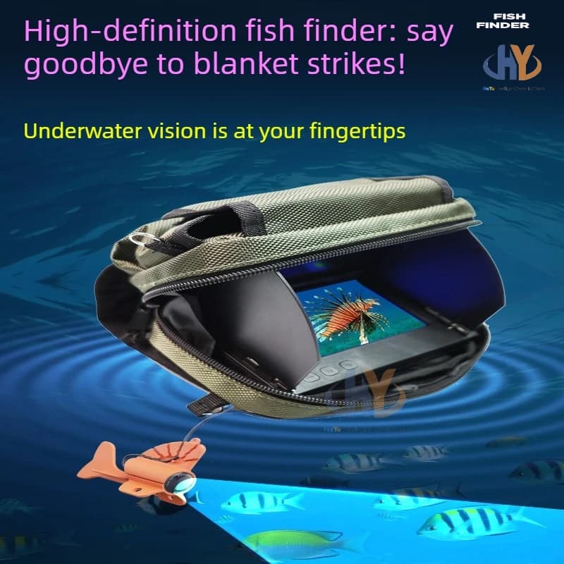 Sondeur de pêche visuel HD 4.3/5 pouces avec power bank 10000mAh pour pêche sous-marine