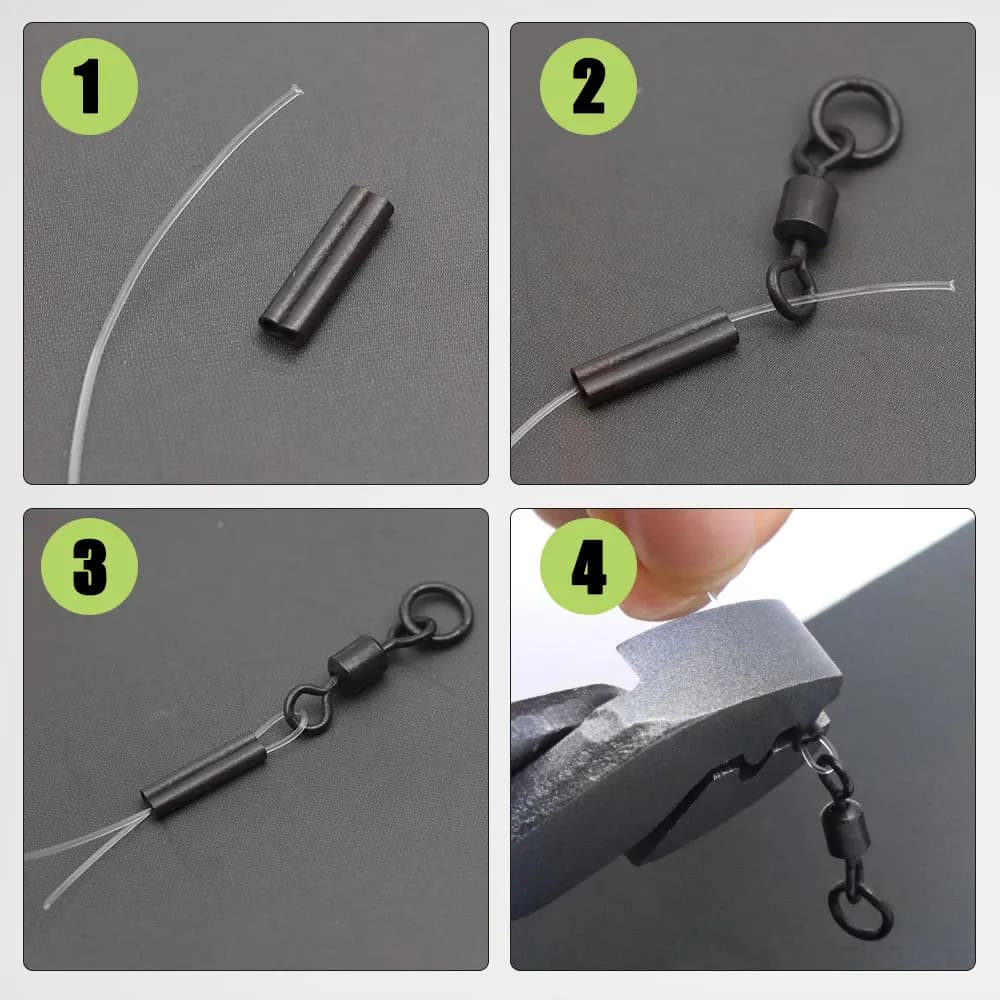 25 manchons de sertissage fluorocarbone pour montages chod carpe - Accessoires rigs et terminal tackle