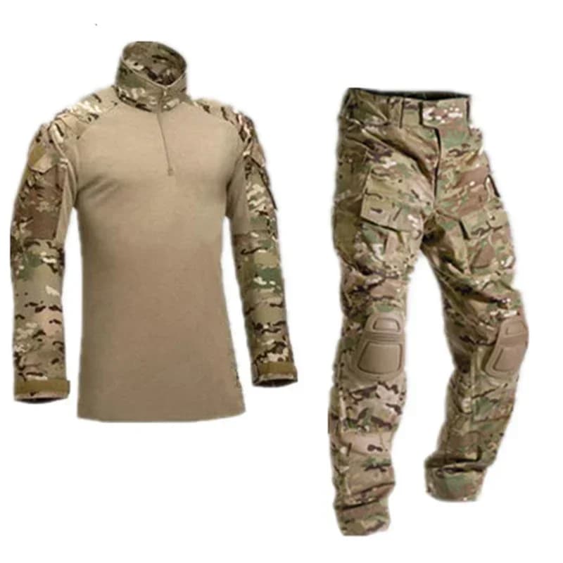 Uniforme chasse camouflage multicam entraînement randonnée pêche vêtements sport avec protections genoux