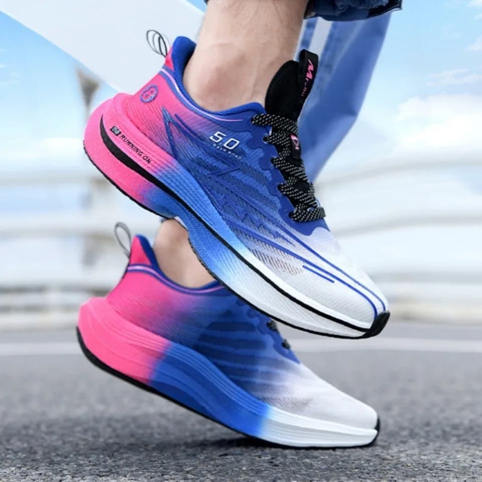 Chaussures running plaque carbone pour pêche performance - Sneakers amorti choc pêche sportive haut niveau
