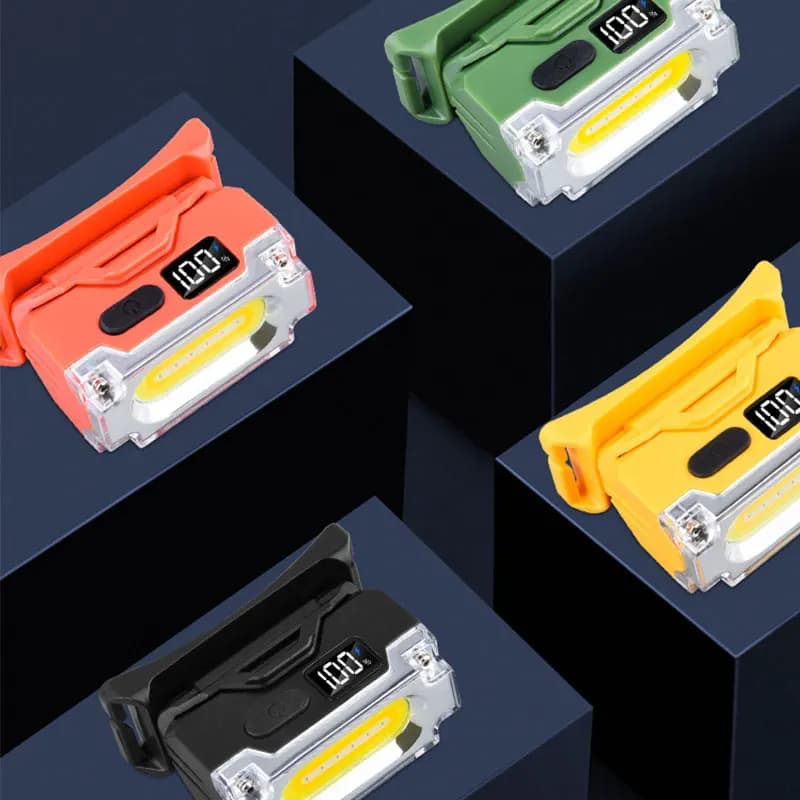Frontale magnétique 3 sources lumineuses avec écran digital - Idéale pêche camping randonnée