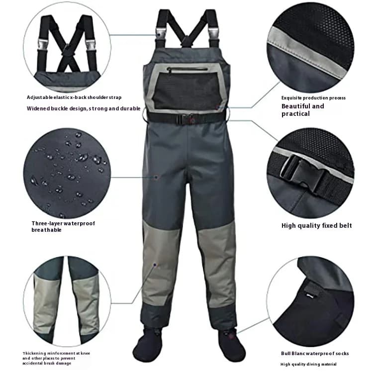 Waders de pêche néoprène enfants à adultes séchage rapide imperméables respirants pour rafting