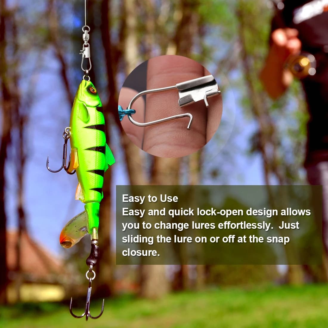 Snap Swivel Interlock Ball Bearing - Connecteurs à Roulement pour Pêche Calmar et Leurres