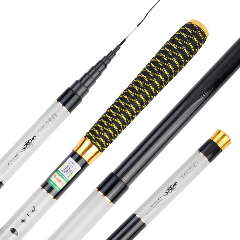 Canne télescopique JOSBY stream hand rod 3.6-7.2m fibre carbone ultralight pour pêche en rivière