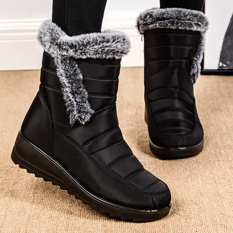 Bottes Neige Femme Imperméables 2024 - Doublure Polaire Chaude Antidérapante pour Couple Hiver