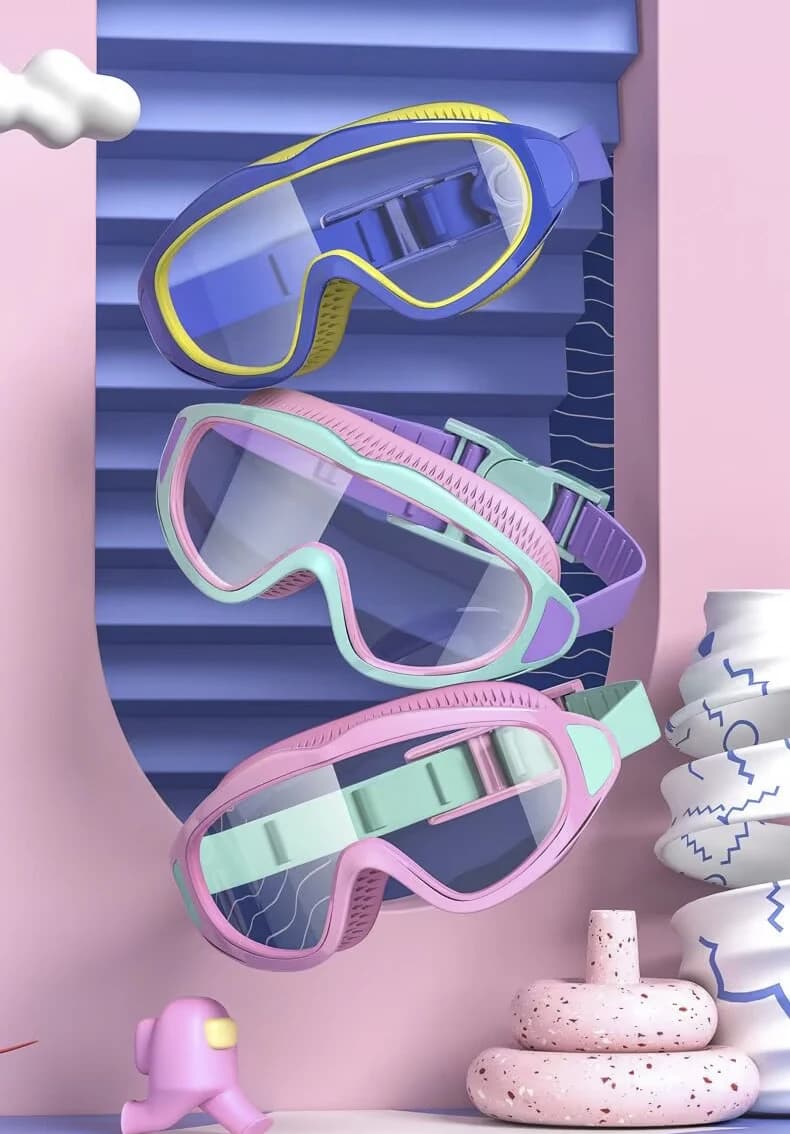 Lunettes de natation enfants anti-buée anti-UV grand angle étanches piscine junior protection optimale
