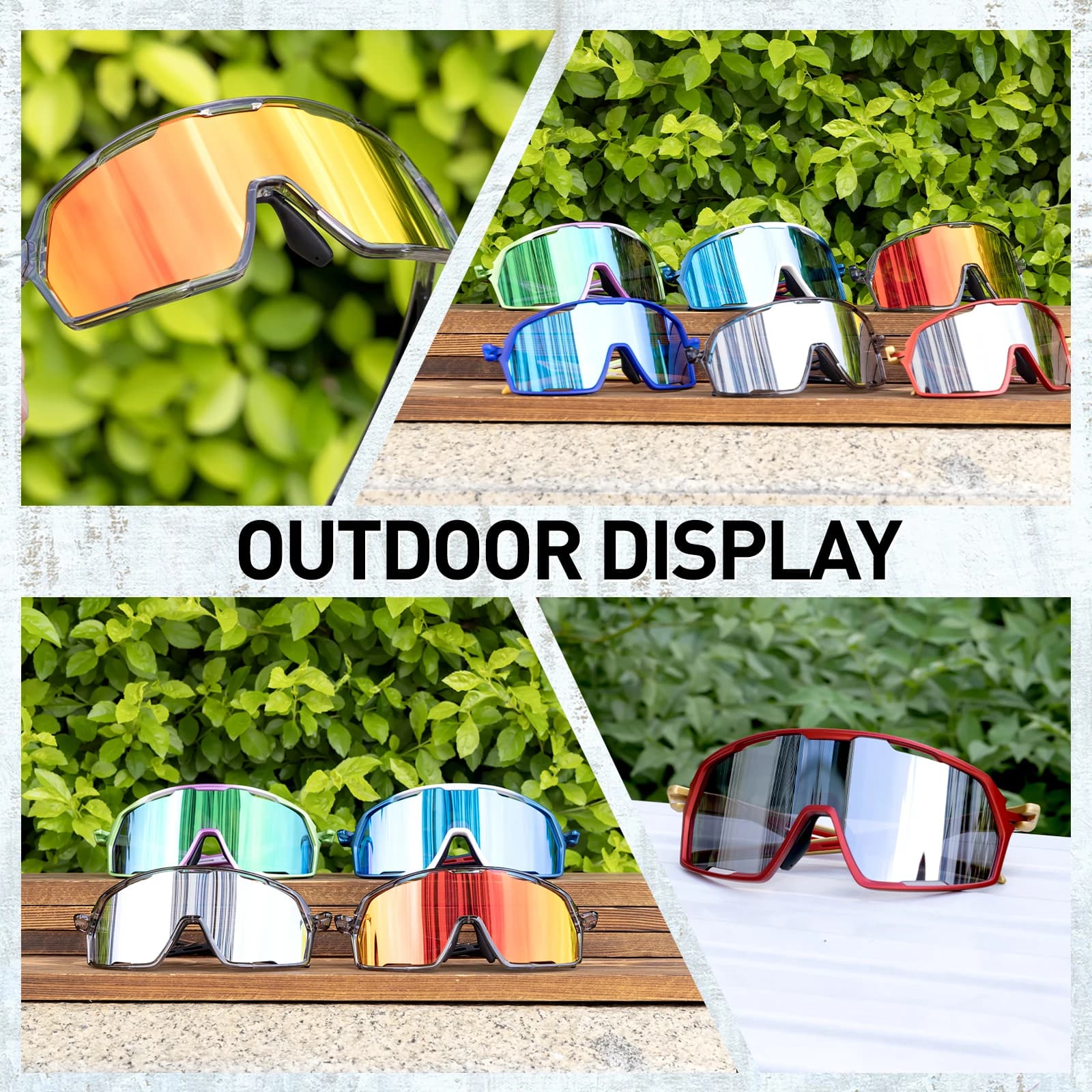 Lunettes de sport pêche vélo SCVCN UV400 protection complète randonnée camping accessoires outdoor